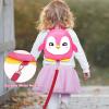imageAccmor Toddler Backpack Harness with Safety Leash Cute Dinosaur Harnesses with Kids Anti Lost Wrist Link Mini Child Schoolbag with Wristband Tether Strap and Protection Leashes for Baby boys BlackPink Penguin