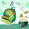 imageAccmor Toddler Backpack Harness with Safety Leash Cute Dinosaur Harnesses with Kids Anti Lost Wrist Link Mini Child Schoolbag with Wristband Tether Strap and Protection Leashes for Baby boys BlackAquamarineLightgreen Dinosaur
