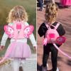 imageAccmor Toddler Backpack Harness with Safety Leash Cute Dinosaur Harnesses with Kids Anti Lost Wrist Link Mini Child Schoolbag with Wristband Tether Strap and Protection Leashes for Baby boys BlackPink Butterfly