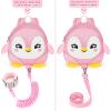 imageAccmor Toddler Backpack Harness with Safety Leash Cute Dinosaur Harnesses with Kids Anti Lost Wrist Link Mini Child Schoolbag with Wristband Tether Strap and Protection Leashes for Baby boys BlackBaby Pink Penguin