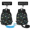 imageAccmor Toddler Backpack Leash Mini Child Backpack with Anti Lost Wrist Link Cute Kids Backpack Walking Harness for Outdoor Travel Adorable Excavator Backpack Tether for Baby Boys Girls Ages 13BlackExcavator  Black Link