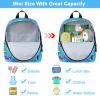 imageAccmor Toddler Backpack Leash Mini Child Backpack with Anti Lost Wrist Link Cute Kids Backpack Walking Harness for Outdoor Travel Adorable Excavator Backpack Tether for Baby Boys Girls Ages 13Light Blue  Blue Link