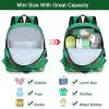 imageAccmor Toddler Backpack Leash Mini Child Backpack with Anti Lost Wrist Link Cute Kids Backpack Walking Harness for Outdoor Travel Adorable Excavator Backpack Tether for Baby Boys Girls Ages 13Green  Green Link