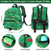 imageAccmor Toddler Backpack Leash Mini Child Backpack with Anti Lost Wrist Link Cute Kids Backpack Walking Harness for Outdoor Travel Adorable Excavator Backpack Tether for Baby Boys Girls Ages 13Green  Green Link