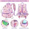 imageAccmor Toddler Backpack Leash Mini Child Backpack with Anti Lost Wrist Link Cute Kids Backpack Walking Harness for Outdoor Travel Adorable Excavator Backpack Tether for Baby Boys Girls Ages 13Pink Purple  Pink Link