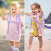 imageAccmor Toddler Backpack Leash Mini Child Backpack with Anti Lost Wrist Link Cute Kids Backpack Walking Harness for Outdoor Travel Adorable Excavator Backpack Tether for Baby Boys Girls Ages 13Light Purple  Purple Link