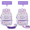 imageAccmor Toddler Backpack Leash Mini Child Backpack with Anti Lost Wrist Link Cute Kids Backpack Walking Harness for Outdoor Travel Adorable Excavator Backpack Tether for Baby Boys Girls Ages 13Light Purple  Purple Link