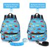 imageAccmor Toddler Backpack Leash Mini Child Backpack with Anti Lost Wrist Link Cute Kids Backpack Walking Harness for Outdoor Travel Adorable Excavator Backpack Tether for Baby Boys Girls Ages 13Light Blue  Blue Link