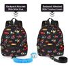 imageAccmor Toddler Backpack Leash Mini Child Backpack with Anti Lost Wrist Link Cute Kids Backpack Walking Harness for Outdoor Travel Adorable Excavator Backpack Tether for Baby Boys Girls Ages 13Black  Blue Link