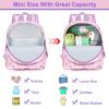 imageAccmor Toddler Backpack Leash Mini Child Backpack with Anti Lost Wrist Link Cute Kids Backpack Walking Harness for Outdoor Travel Adorable Excavator Backpack Tether for Baby Boys Girls Ages 13Pink Purple  Pink Link