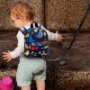 imageAccmor Toddler Backpack Leash with Anti Lost Wrist Link Cute Mini Child Walking Harnesses Keep Kids Close Back Pack Rope Tether Rein for Baby Boys BlueExcavatorBlackDino  Black Link