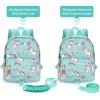 imageAccmor Toddler Backpack Leash with Anti Lost Wrist Link Cute Mini Child Walking Harnesses Keep Kids Close Back Pack Rope Tether Rein for Baby Boys BlueExcavatorCyanUnicorn  Green Link