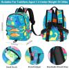 imageAccmor Toddler Backpack Leash with Anti Lost Wrist Link Cute Mini Child Walking Harnesses Keep Kids Close Back Pack Rope Tether Rein for Baby Boys BlueExcavatorTurquoiseDino  Green Link