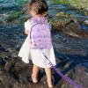 imageAccmor Toddler Backpack Leash with Anti Lost Wrist Link Cute Mini Child Walking Harnesses Keep Kids Close Back Pack Rope Tether Rein for Baby Boys BlueExcavatorPurpleUnicorn  Purple Link