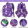 imageAccmor Toddler Backpack Leash with Anti Lost Wrist Link Cute Mini Child Walking Harnesses Keep Kids Close Back Pack Rope Tether Rein for Baby Boys BlueExcavatorDark PurpleUnicorn  Purple Link