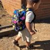 imageAccmor Toddler Backpack Leash with Anti Lost Wrist Link Cute Mini Child Walking Harnesses Keep Kids Close Back Pack Rope Tether Rein for Baby Boys BlueExcavatorBlackDino  Blue Link