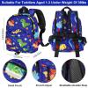 imageAccmor Toddler Backpack Leash with Anti Lost Wrist Link Cute Mini Child Walking Harnesses Keep Kids Close Back Pack Rope Tether Rein for Baby Boys BlueExcavatorBlueLeaf Dino  Blue Link