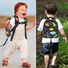 imageAccmor Toddler Backpack Leash with Anti Lost Wrist Link Cute Mini Child Walking Harnesses Keep Kids Close Back Pack Rope Tether Rein for Baby Boys BlueExcavatorBlackLeaf Dino  Blue Link
