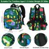 imageAccmor Toddler Backpack Leash with Anti Lost Wrist Link Cute Mini Child Walking Harnesses Keep Kids Close Back Pack Rope Tether Rein for Baby Boys BlueExcavatorArmy GreenDino  Green Link