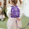 imageAccmor Toddler Backpack Leash with Anti Lost Wrist Link Cute Mini Child Walking Harnesses Keep Kids Close Back Pack Rope Tether Rein for Baby Boys BlueExcavatorDark PurpleUnicorn  Purple Link