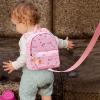 imageAccmor Toddler Backpack Leash with Anti Lost Wrist Link Cute Mini Child Walking Harnesses Keep Kids Close Back Pack Rope Tether Rein for Baby Boys BlueExcavatorPinkUnicorn  Pink Link