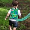 imageAccmor Toddler Backpack Leash with Anti Lost Wrist Link Cute Mini Child Walking Harnesses Keep Kids Close Back Pack Rope Tether Rein for Baby Boys BlueExcavatorGreenDino  Green Link