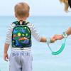imageAccmor Toddler Backpack Leash with Anti Lost Wrist Link Cute Mini Child Walking Harnesses Keep Kids Close Back Pack Rope Tether Rein for Baby Boys BlueExcavatorArmy GreenDino  Green Link