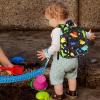 imageAccmor Toddler Backpack Leash with Anti Lost Wrist Link Cute Mini Child Walking Harnesses Keep Kids Close Back Pack Rope Tether Rein for Baby Boys BlueExcavatorBlackLeaf Dino  Blue Link