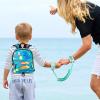 imageAccmor Toddler Backpack Leash with Anti Lost Wrist Link Cute Mini Child Walking Harnesses Keep Kids Close Back Pack Rope Tether Rein for Baby Boys BlueExcavatorTurquoiseDino  Green Link