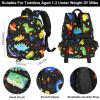 imageAccmor Toddler Backpack Leash with Anti Lost Wrist Link Cute Mini Child Walking Harnesses Keep Kids Close Back Pack Rope Tether Rein for Baby Boys BlueExcavatorBlackLeaf Dino  Blue Link
