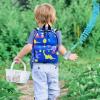 imageAccmor Toddler Backpack Leash with Anti Lost Wrist Link Cute Mini Child Walking Harnesses Keep Kids Close Back Pack Rope Tether Rein for Baby Boys BlueExcavatorBlueDino  Blue Link