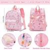 imageAccmor Toddler Backpack Leash with Anti Lost Wrist Link Cute Mini Child Walking Harnesses Keep Kids Close Back Pack Rope Tether Rein for Baby Boys BlueExcavatorPinkUnicorn  Pink Link
