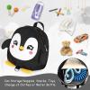 imageAccmor Toddler Harness Backpack Leash Cute Dinosaur Backpacks with Anti Lost Wrist Link Cute Mini Child Backpack Wristband Tether Strap and Protection Leashes for Boys Girls Aged 13 YearsBlack Penguin