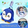 imageAccmor Toddler Harness Backpack Leash Cute Dinosaur Backpacks with Anti Lost Wrist Link Cute Mini Child Backpack Wristband Tether Strap and Protection Leashes for Boys Girls Aged 13 YearsBlue Penguin