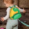 imageAccmor Toddler Harness Backpack Leash Cute Dinosaur Backpacks with Anti Lost Wrist Link Cute Mini Child Backpack Wristband Tether Strap and Protection Leashes for Boys Girls Aged 13 YearsYellowGreen Dinosaur