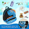 imageAccmor Toddler Harness Backpack Leash Cute Dinosaur Backpacks with Anti Lost Wrist Link Cute Mini Child Backpack Wristband Tether Strap and Protection Leashes for Boys Girls Aged 13 YearsBlackDark Blue Dinosaur