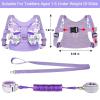 imageAccmor Toddler Harness Leash  Anti Lost Wrist Link Kids Butterfly Harnesses With Children Leashes Cute Baby Leash Walking Assistant Wristband Strap Tether for Girls Outdoor PurplePurple