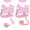 imageAccmor Toddler Harness Leash  Anti Lost Wrist Link Kids Butterfly Harnesses With Children Leashes Cute Baby Leash Walking Assistant Wristband Strap Tether for Girls Outdoor PurplePinkFlower