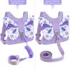imageAccmor Toddler Harness Leash  Anti Lost Wrist Link Kids Butterfly Harnesses With Children Leashes Cute Baby Leash Walking Assistant Wristband Strap Tether for Girls Outdoor PurplePurpleButterfly