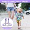 imageAccmor Toddler Harness Leash Reflective Kid Harness with Anti Lost Wrist Link Child Walking Harness Kids Leash Wristband Belt with Lock for Baby Boys Girls to Outdoor TravelPurpleReflect light