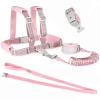 imageAccmor Toddler Harness Leash Reflective Kid Harness with Anti Lost Wrist Link Child Walking Harness Kids Leash Wristband Belt with Lock for Baby Boys Girls to Outdoor TravelPinkReflect Light