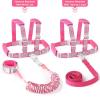 imageAccmor Toddler Harness Leash Reflective Kid Harness with Anti Lost Wrist Link Child Walking Harness Kids Leash Wristband Belt with Lock for Baby Boys Girls to Outdoor TravelRose RedReflect light