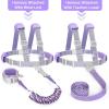 imageAccmor Toddler Harness Leash Reflective Kid Harness with Anti Lost Wrist Link Child Walking Harness Kids Leash Wristband Belt with Lock for Baby Boys Girls to Outdoor TravelPurpleReflect light