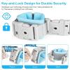 imageAccmor Toddler Harness Leash Reflective Kid Harness with Anti Lost Wrist Link Child Walking Harness Kids Leash Wristband Belt with Lock for Baby Boys Girls to Outdoor TravelBlueReflect Light