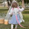 imageAccmor Toddler Harness Leash Reflective Kid Harness with Anti Lost Wrist Link Child Walking Harness Kids Leash Wristband Belt with Lock for Baby Boys Girls to Outdoor TravelPinkGray