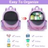 imageAccmor Toddler Leash Backpack with Anti Lost Wrist Link 4 in 1 Children Back Pack Cute Peach Safety Walking Harness Bag Kids Travel Essential Mini Rucksack with Strap Tether for Baby GirlsPurplePeach