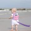 imageAccmor Toddler Leash Backpack with Anti Lost Wrist Link 4 in 1 Children Back Pack Cute Peach Safety Walking Harness Bag Kids Travel Essential Mini Rucksack with Strap Tether for Baby GirlsPurplePeach