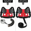 imageAccmor Toddler Leash Harness Child Harness Baby Leash  AntiLost Wrist Link Cute Kids Harness with Walking Strap Tether Belt for 15 Years Boys and Girls to Zoo or MallRedBoys Black Wrist Link