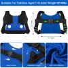 imageAccmor Toddler Leash Harness Child Harness Baby Leash  AntiLost Wrist Link Cute Kids Harness with Walking Strap Tether Belt for 15 Years Boys and Girls to Zoo or MallBlueBoys Blue Wrist Link