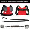imageAccmor Toddler Leash Harness Child Harness Baby Leash  AntiLost Wrist Link Cute Kids Harness with Walking Strap Tether Belt for 15 Years Boys and Girls to Zoo or MallRedBoys Black Wrist Link